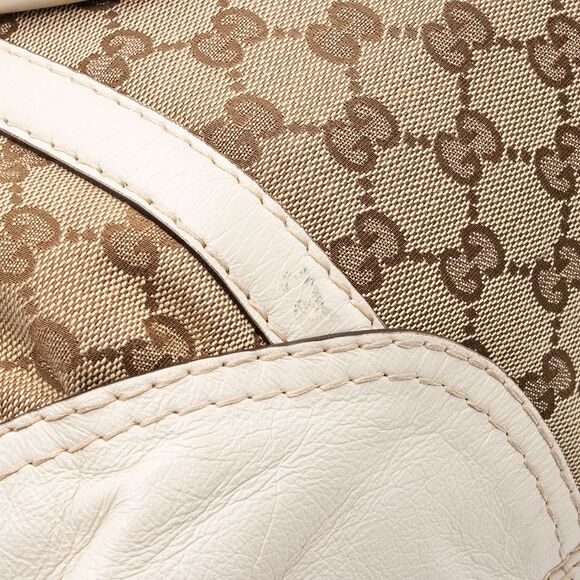 Gucci GG Canvas Horsebit Nailhead Medium Boston Bag - Picture 14 of 15